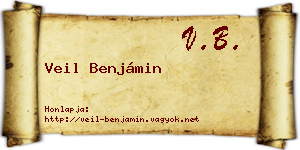 Veil Benjámin névjegykártya